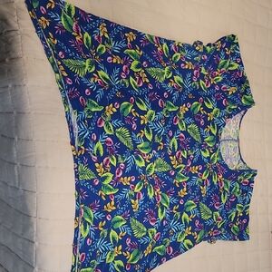 Woman Within Multicolor Floral Shirt